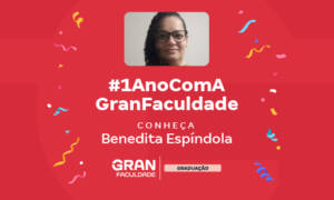 Benedita, aluna da área de Educação, quer trabalhar com idosos!