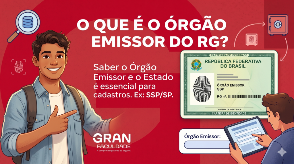 arte ilustrativa sobre o que é o orgão emissor do rg o ssp