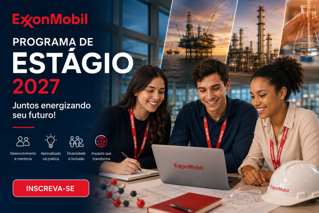 imagem retrata estagiários em ação na exxonmobil